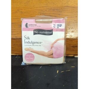 No Nonsense Silk Indulgence Size C Beige Mist Sheer Toe Control Top 41W